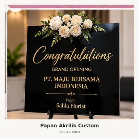Papan Bunga Akrilik Lombok Barat